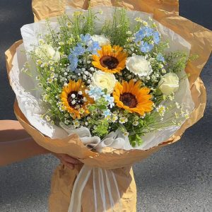 Radiant Sunflower & Wildflower Meadow Bouquet