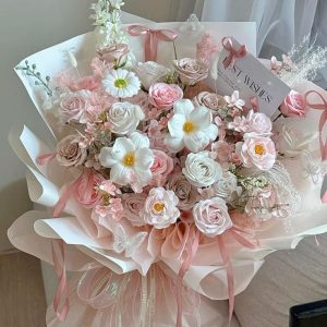 Soft Blush Rose & Floral Symphony Bouquet