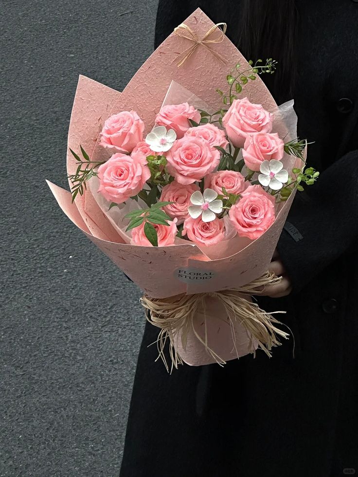 Sweet Pink Rose Floral Studio Bouquet