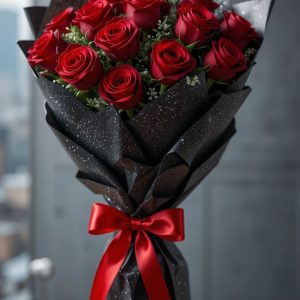 Starry Night Red Rose Premium Bouquet