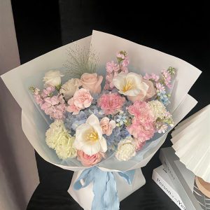 Pastel Dreams Hydrangea & Rose Bouquet